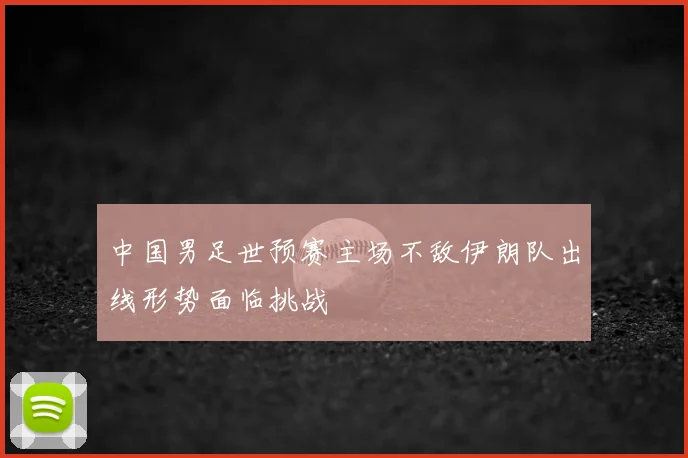 中国男足世预赛主场不敌伊朗队出线形势面临挑战